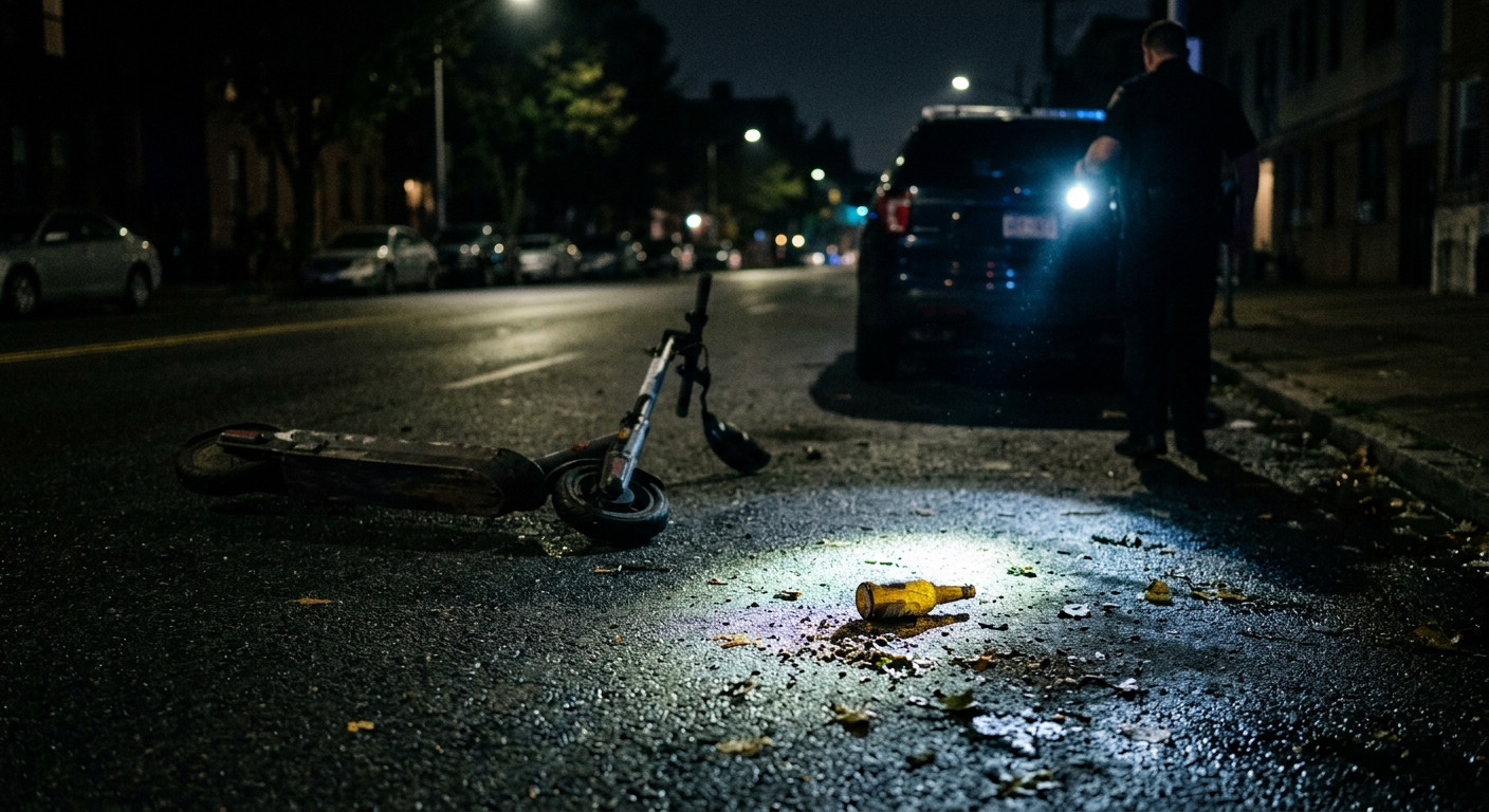 Betrunkener E‑Scooter-Fahrer ohne Versicherung von Polizei gestoppt