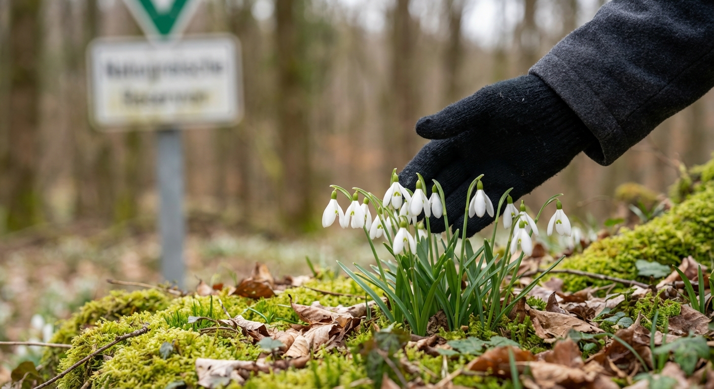 Bis zu 50.000 Euro Bußgeld Warum Schneeglöckchen pflücken in Deutschland verboten ist