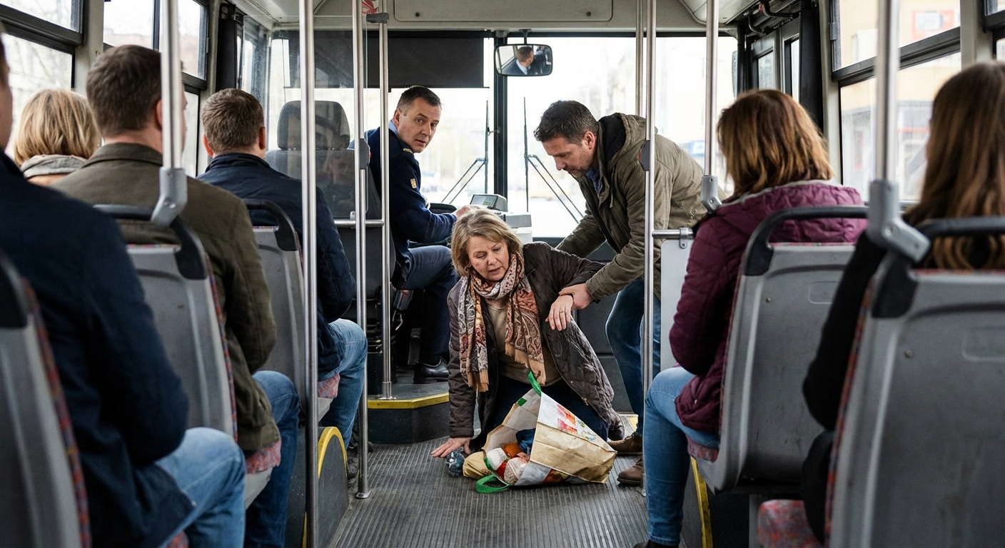Sturz einer Passagierin im Bus – Wer muss zahlen?