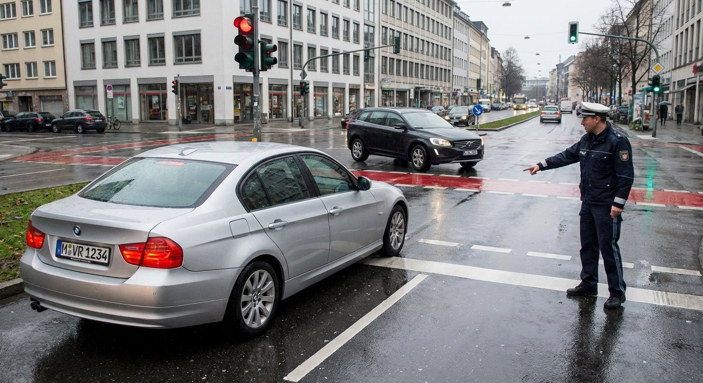 Verkehrsrecht: Wann liegt ein Rotlichtverstoß nach Überfahren der Haltelinie bei Grün vor?