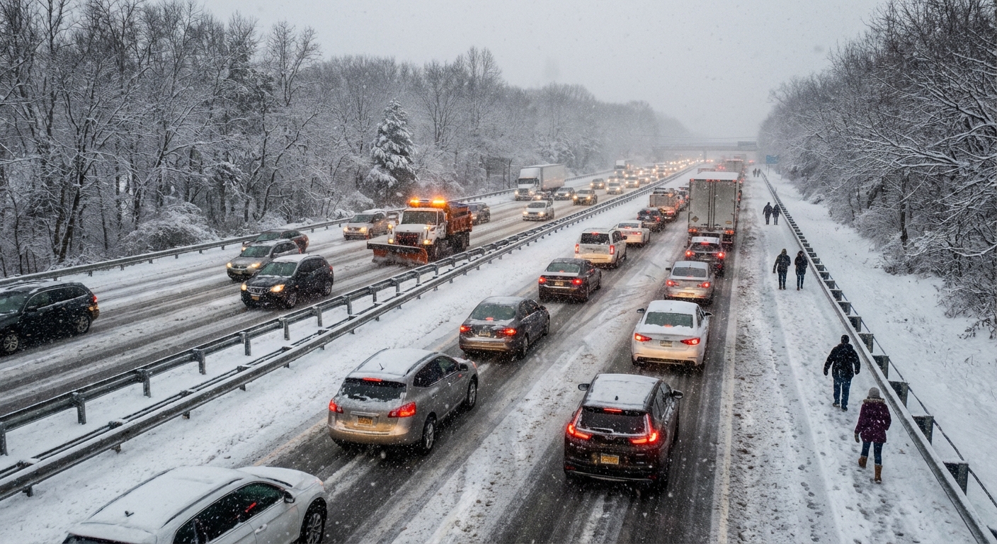 Winterwetter legt Verkehr lahm: Schnee und Eis sorgen weiter für Behinderungen