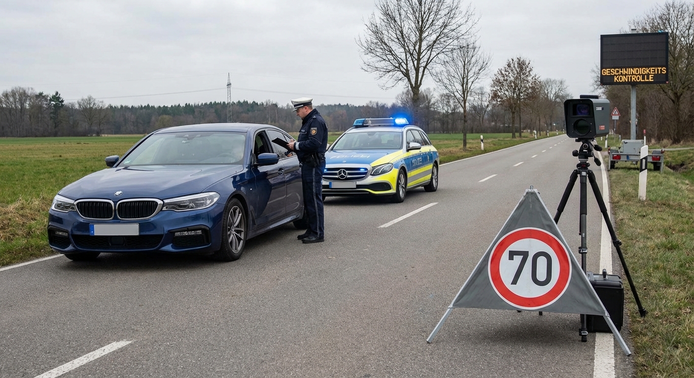 Geschwindigkeitsüberschreitung 30 km/h außerorts: Bußgeld, Fahrverbot und Einspruchsmöglichkeiten 2026