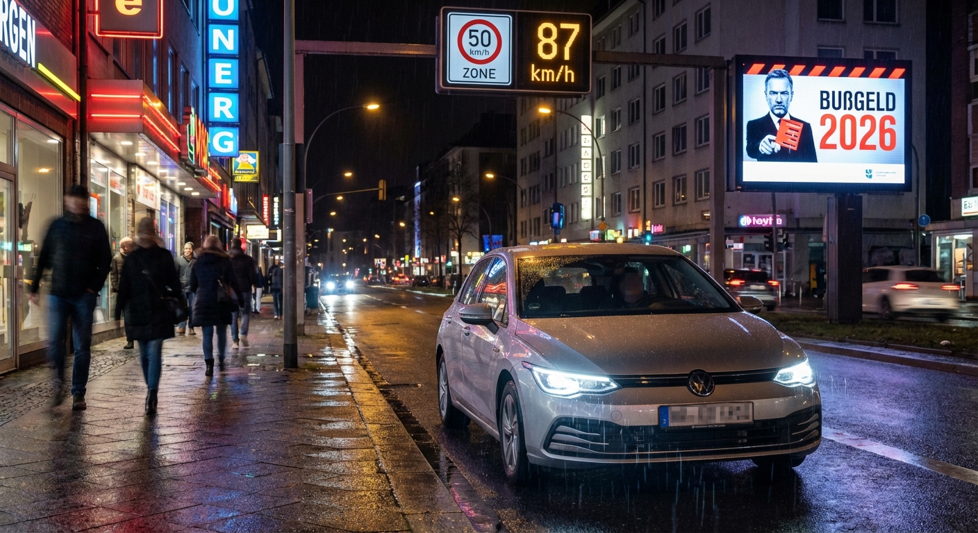 Geschwindigkeitsüberschreitung 50 km/h Innerorts: Bußgeld, Fahrverbot und Rechtliche Konsequenzen 2026