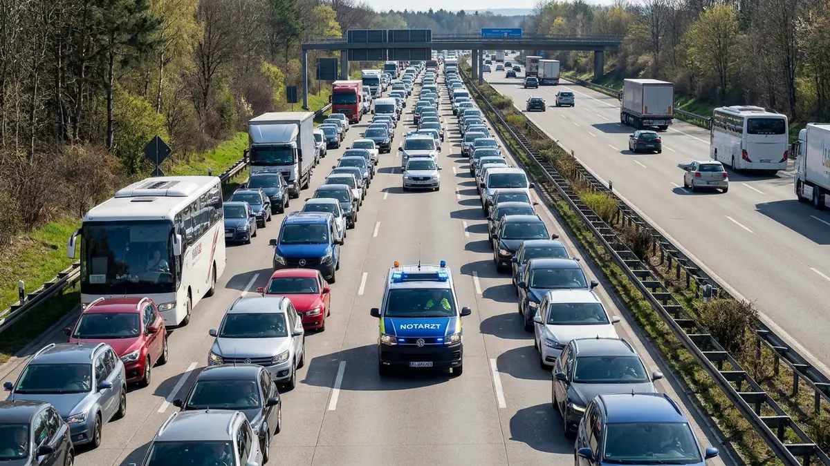 Rettungsgasse nicht gebildet: Bußgeld, Punkte und Fahrverbot